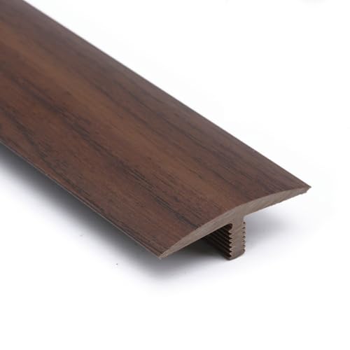 AGKANVCVNT Bodenübergangsleiste Selbstklebend 40mm Breite T-Profil Übergangsschiene Übergangsprofil Von Holz Zu Fliesen, PVC Türschwellen Leiste, Glatt, Leicht, 6 Stück(Black Walnut,6 Pcs) von AGKANVCVNT