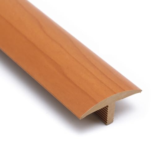 AGKANVCVNT Bodenübergangsleiste Selbstklebend 40mm Breite T-Profil Übergangsschiene Übergangsprofil Von Holz Zu Fliesen, PVC Türschwellen Leiste, Glatt, Leicht, 6 Stück(Cherry,1 Pcs) von AGKANVCVNT