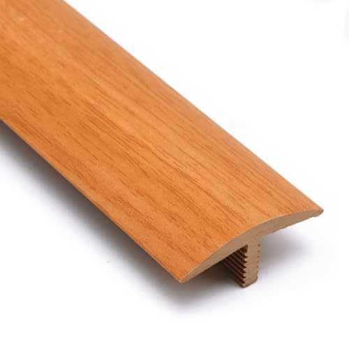 AGKANVCVNT Bodenübergangsleiste Selbstklebend 40mm Breite T-Profil Übergangsschiene Übergangsprofil Von Holz Zu Fliesen, PVC Türschwellen Leiste, Glatt, Leicht, 6 Stück(Red Oak,1 Pcs) von AGKANVCVNT