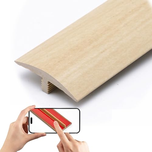 AGKANVCVNT Cuttable T Molding Floor Transition Strip, Laminate/Vinyl/Wood/Tile Flooring Transition Strip, Self Adhesive Laminate Transition Cover Edge Trim(Amaranth) von AGKANVCVNT