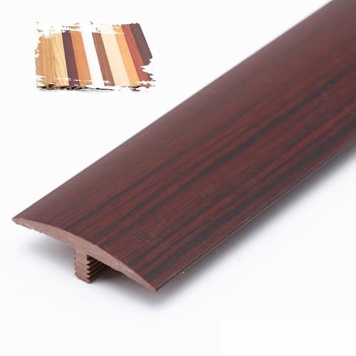 AGKANVCVNT PVC Selbstklebend Boden Übergangsleiste T-Profil Übergangsschiene Übergangsprofil 40mm Breit Bodenübergangsstreifen Wasserdicht Schwellenleiste Für Fliesen Laminat, 3 Stück(Amaranth,3 Pcs) von AGKANVCVNT