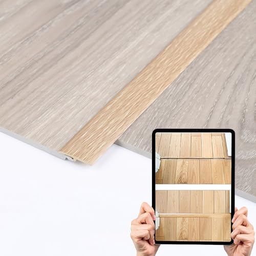 AGKANVCVNT Schneidbare Bodenübergangsleiste, T-Profil Übergangsprofil 24mm Breite Übergangsschiene Selbstklebend PVC Für Parkett/Laminat/Vinyl, L90cm(Wood,1 Pcs) von AGKANVCVNT