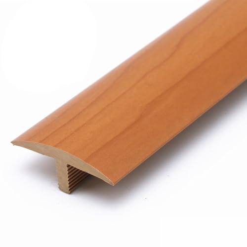 AGKANVCVNT Selbstklebend Bodenübergangsleiste 40mm, Wasserdicht T-Profil Übergangsprofil Für Fliesen Laminat Vinyl, Übergangsleiste PVC Boden, Abdeckleiste Weiß(Cherry Wood,1 Pcs) von AGKANVCVNT