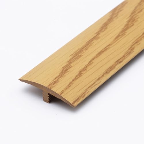 AGKANVCVNT Selbstklebend Bodenübergangsleiste 40mm, Wasserdicht T-Profil Übergangsprofil Für Fliesen Laminat Vinyl, Übergangsleiste PVC Boden, Abdeckleiste Weiß(Oak,1 Pcs) von AGKANVCVNT