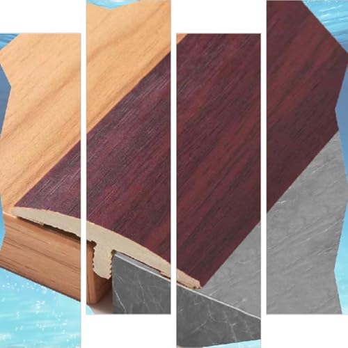 AGKANVCVNT T Profil Bodenleiste Übergangsprofil Selbstklebend Weiß Bodenübergangsstreifen Von Bodenlücken Zwischen Holz/Laminat/Fliesen, Breite 40mm, Ausgleichsprofil(Purple Red,1 Pcs) von AGKANVCVNT