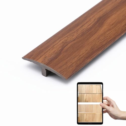 AGKANVCVNT T-Profil PVC Übergangsprofil Selbstklebend Schwarz Bodenübergangsstreifen Verschleißfest Türschwellen Leiste Breit 40mm, Übergangsleiste Ohne Bohren(Thai Pomelo,1 Pcs) von AGKANVCVNT