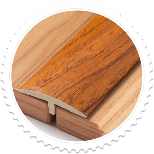 AGKANVCVNT T-Profil PVC Übergangsprofil Selbstklebend Übergangsleiste Bodenleiste 90cm Bodenübergangsstreifen Für Türschwellen Fliesen Laminat Parkett, Wasserdicht(Brown) von AGKANVCVNT