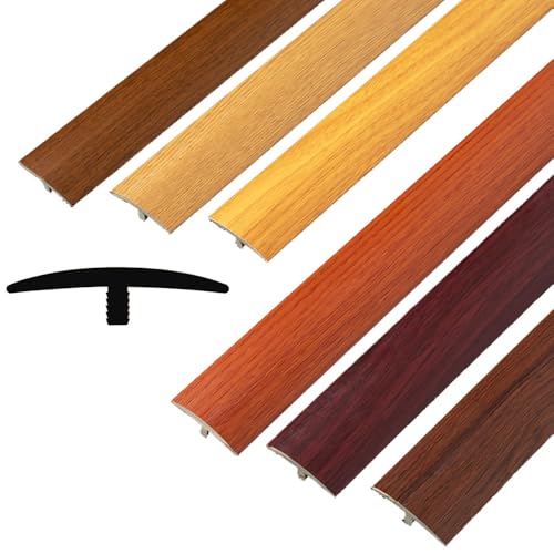 AGKANVCVNT T-Profil Übergangsprofil PVC 10 Stück Bodenübergangsstreifen Selbstklebend, Bodenübergangsleiste, Verbindungs Abdeckleiste Für Holz/Laminat/Vinyl-Boden, 90cm(Maple,3 Pcs) von AGKANVCVNT