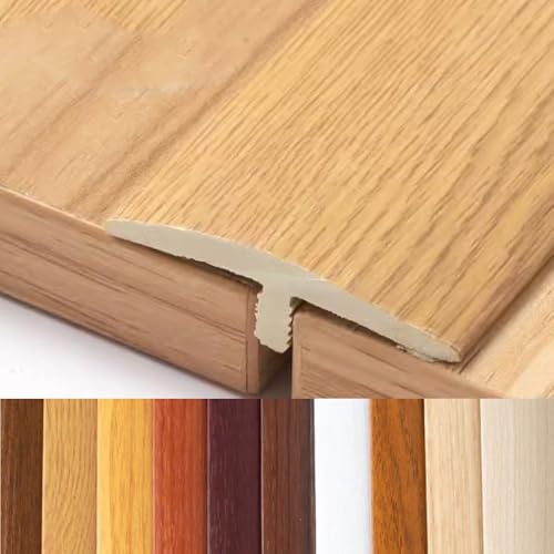 AGKANVCVNT T-Profil Übergangsschiene Übergangsprofil Breite 40mm Boden Übergangsleiste Selbstklebend Türschwellen Leiste Für Lücken Zwischen Laminatdielen Und Fliesen(Oak,1 Pcs) von AGKANVCVNT