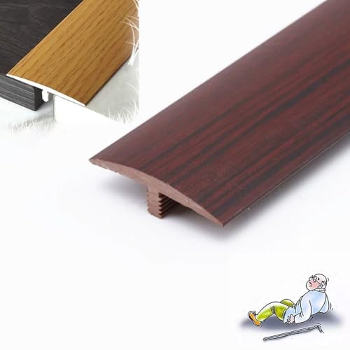 AGKANVCVNT T-förmige Bodenübergangsleiste, Schwellenleiste Für Fliesen Zu Holz/Laminat/Vinyl Und Teppich, PVC Randleiste, Übergangsprofil Selbstklebend, Breite 4cm(Purple) von AGKANVCVNT