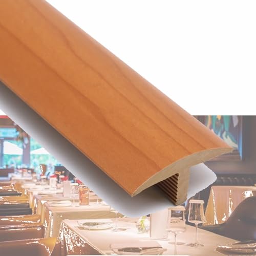 AGKANVCVNT Übergangsprofil Selbstklebend, T-Profil Übergangsleiste, PVC Übergangsstreifen, Zierleisten Für Schwellen Fliesen Holzböden Teppich, 90cm(Cherry,3 Pcs) von AGKANVCVNT