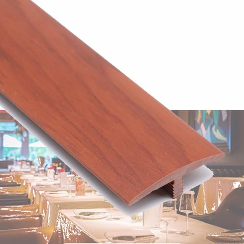 AGKANVCVNT Übergangsprofil Selbstklebend, T-Profil Übergangsleiste, PVC Übergangsstreifen, Zierleisten Für Schwellen Fliesen Holzböden Teppich, 90cm(Mahogany,1 Pcs) von AGKANVCVNT