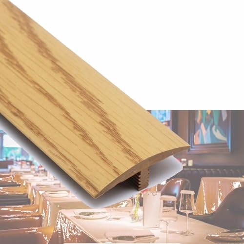 AGKANVCVNT Übergangsprofil Selbstklebend, T-Profil Übergangsleiste, PVC Übergangsstreifen, Zierleisten Für Schwellen Fliesen Holzböden Teppich, 90cm(Oak,3 Pcs) von AGKANVCVNT