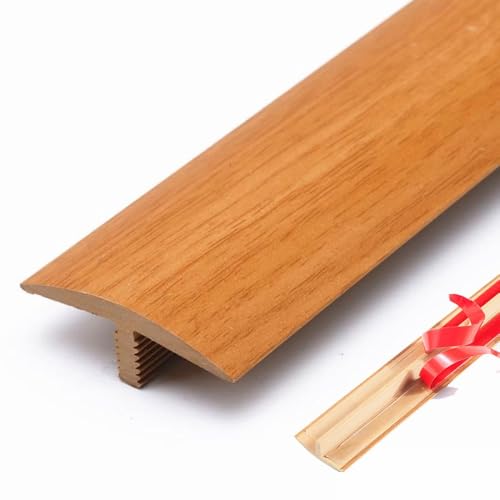 AGKANVCVNT Übergangsschiene Selbstklebend, Übergangsstreifen Boden, T-Profil Übergangsprofil Für Fliesen Laminat Vinyl, Bodenleiste Türschwellen Leiste, Einfach Zu Säubern(Red Oak) von AGKANVCVNT