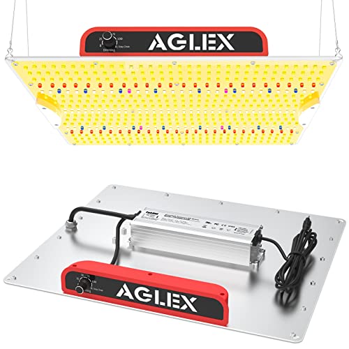 AGLEX K2000 LED Grow Light, Full Spectrum Grow Light with UV IR, LED Plant Grow Lights for Seeding Starting Veg Flower Hanging Growing Lamps 4X5 FT Coverage with Daisy Chain & Dimmable von AGLEX