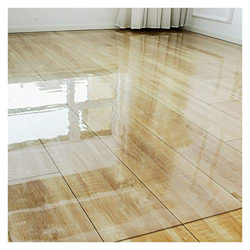 AGLZWY Bürostuhlunterlage Transparent Glatt Fußpolster Cuttable Schallabsorbierend Kratzfest Bodenmatte Bodenschutz Zum Treppe Fußabtreter, Mehrere Größen (Clear-1.0mm,200x300cm) von AGLZWY