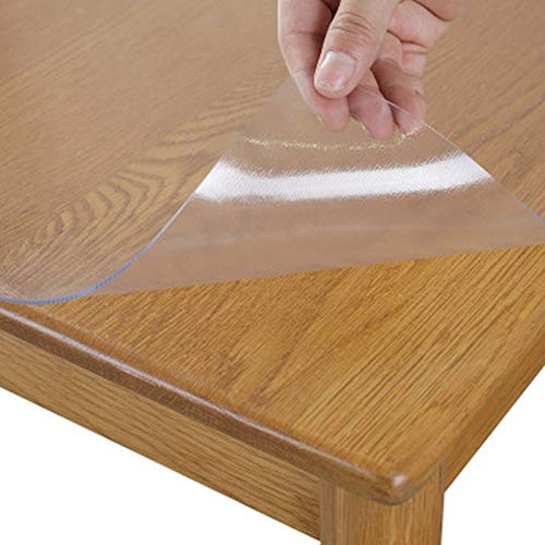 AGLZWY Tabletop Protector Office Schreibtischpad, durchsichtige Kunststoff-PVC-Tischdecke Rechteck-Schutzplatte for den Schreibtisch, 17 Größen (2.0mm,50x80cm) von AGLZWY