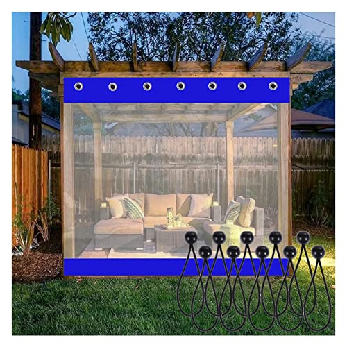AGLZWY Vorhang for Gartenpavillons Strapazierfähiger Transparenter Zelt-Seitenwandvorhang mit Ösen Isolierfolie Fr ÜFenster for Möbel, Veranda, Pergola, 68 Größen(5x2.5m/16.4x8.2ft) von AGLZWY