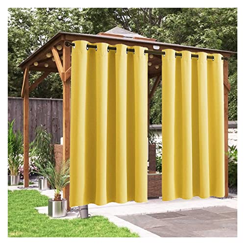 AGLZWY Wärmeisolierte Vorhänge Outdoor mit Ösen Winddicht für Garten, Terrasse, Pavillon, Anpassbar(D,3.5x2.7m) von AGLZWY