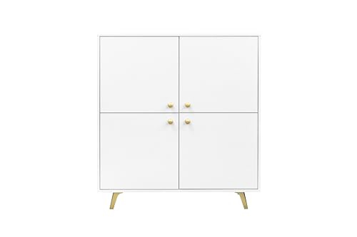 AGMAT-FURNITURE Kommode Siena D3 D3 mit 2 Türen, Sideboard in Farbe: Weiß, Schrank in Größe: 160 x 120 x 45 cm von AGMAT-FURNITURE