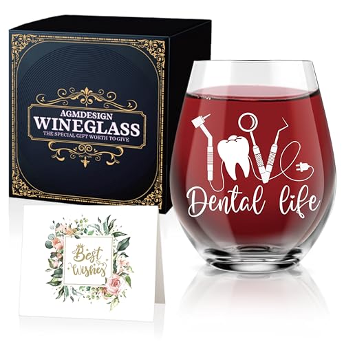 AGMDESIGN Lustiges Weinglas mit Geschenkbox, Geschenk zum Schulabschluss für Zahnarztstudenten, Geburtstag, Weihnachten, Wertschätzung für Zahnarzt, Assistent, Krankenschwester, Hygieniker AGMDESIGN Lustiges Weinglas mit Geschenkbox, Geschenk zum Schulabschluss für Zahnarztstudenten, Geburtstag, Weihnachten, Wertschätzung für Zahnarzt, Assistent, Krankenschwester, Hygieniker von AGMDESIGN