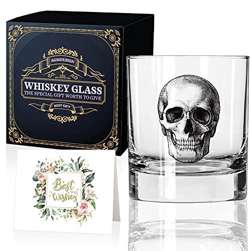 AGMdesign Skelett Totenkopf Whiskey Glas, Halloween Whiskey Glas, Vatertag Geschenk für Männer, Ehemann, Vater, Bruder, bester Freund AGMdesign Skelett Totenkopf Whiskey Glas, Halloween Whiskey Glas, Vatertag Geschenk für Männer, Ehemann, Vater, Bruder, bester Freund von AGMDESIGN