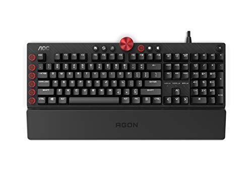 AOC Agon AKG700 Gaming Tastatur - Englisches Layout - Cherry MX Red Switches - Anti-Ghosting G-Tools-Software - N-Key-Rollover von AOC
