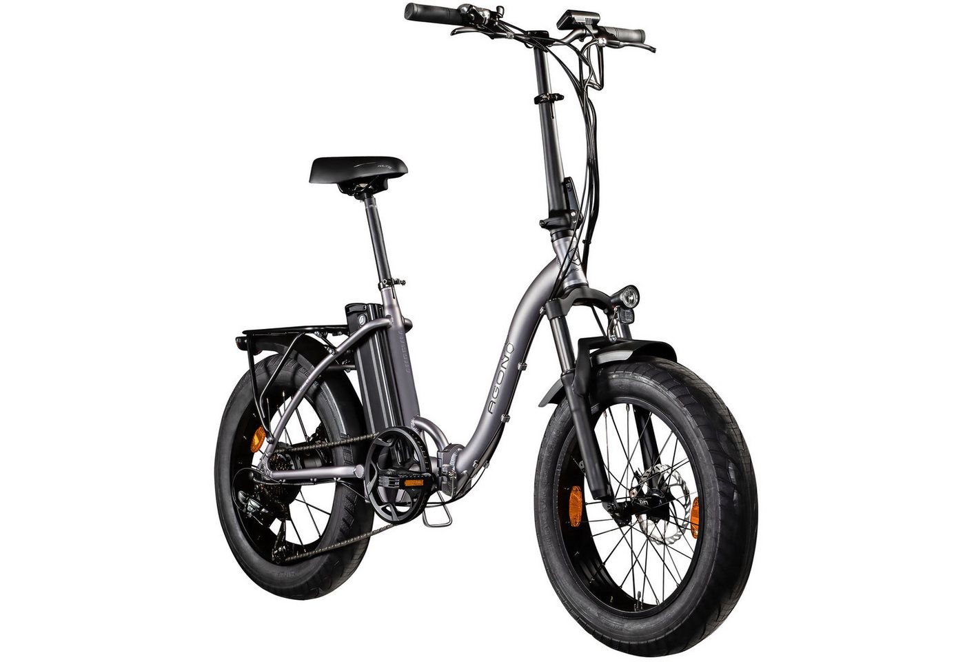 AGON E-Bike Faltrad Aurevia, 7 Gang Shimano, Kettenschaltung, Heckmotor, 468 Wh, E Bike Klapprad 20" Pedelec für Damen Herren 155-195cm Elektrofahrrad von AGON