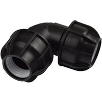 Agora-tec - PE-Fitting Winkel 90 Grad 40 mm x 40 mm für PE-Rohr 40 mm schwarz von AGORA-TEC