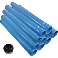 4 Zoll Brunnenrohr-Set (10 Meter) inkl. 2 m Filterrohr (sw 0,75mm) und Bodenkappe - Agora-tec von AGORA-TEC