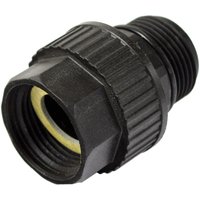 Kunststoff Verschraubung mit Dichtungen 1 Zoll ag/ig (33,3mm/30,3mm) schwarz - Agora-tec von AGORA-TEC