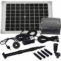 Solar Springbrunnen Teichpumpen - Set 10W-BL-Li mit Lithium Fe Akku und led Licht - Agora-tec von AGORA-TEC