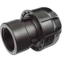 Pe Fitting Kupplung 40 mm x 1 1/4 Zoll ig (39 mm) für PE-Rohr 40 mm schwarz - Agora-tec von AGORA-TEC
