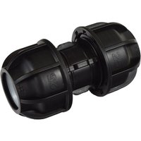 Pe Fitting Rohr Verbinder 25mm auf 25mm für PE-Rohr 25mm auf PE-Rohr 25mm schwarz - Agora-tec von AGORA-TEC