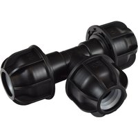 Pe Fitting T-Stück 20 mm x 20 mm x 20 mm für PE-Rohr 20 mm schwarz - Agora-tec von AGORA-TEC