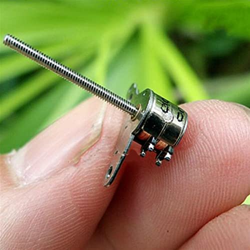 AGOUNOD Schrittmotor 5pcs 2 -Phase 4-Wire-Mikro-Mini-Miniatur 6mm Stepper Motor 5mm Long Welle Linear Schraube Digitalkamera Objektiv von AGOUNOD