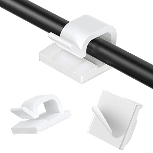 AGPTEK 110 Stück Kabelclips, Kabelhalter mit Starken Selbstklebend Pads, Kabelklemme für Schreibtisch, geeignet für die Befestigung von Netzkabel, Ladekabel, Lichterkette und Dekoartikel, Weiß AGPTEK 110 Stück Kabelclips, Kabelhalter mit Starken Selbstklebend Pads, Kabelklemme für Schreibtisch, geeignet für die Befestigung von Netzkabel, Ladekabel, Lichterkette und Dekoartikel, Weiß von AGPTEK