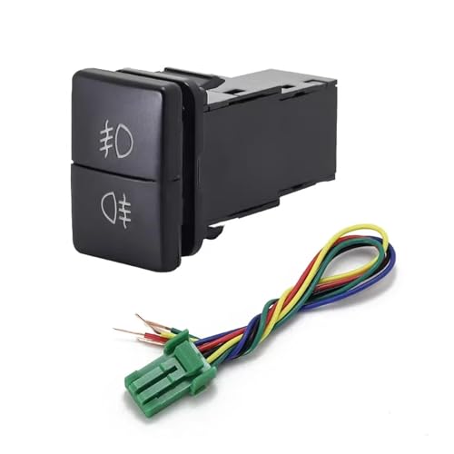 AGPTPYGZFW 1 stück Auto Dual Schlüsselschalter Dual Schalter Nebelscheinwerfer Radar Power LED Strahler Scheinwerfer Schalter Taste Fit for Corolla Levin Prado(Fog lamp) von AGPTPYGZFW