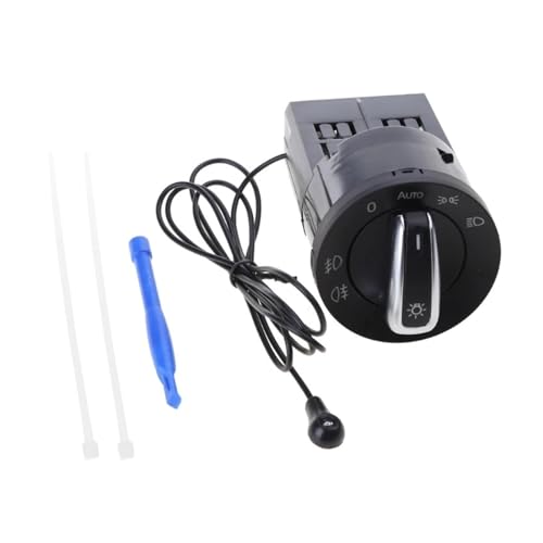 AGPTPYGZFW Auto Scheinwerfer Chrom Schalter Stecker Fit for Golf 4 Fit for Jetta MK4 Passat B5 von AGPTPYGZFW