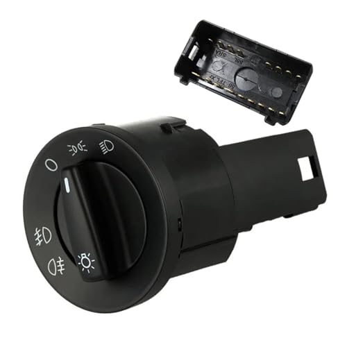 AGPTPYGZFW Auto-Scheinwerfer-Steuerschalter, passend for Volkswagen Passat B5 B6 Polo Touran Bora Passat CC, passend for VW Golf 4 MK5 Caddy Jetta, Nebelscheinwerferschalter(1C0941531A) von AGPTPYGZFW