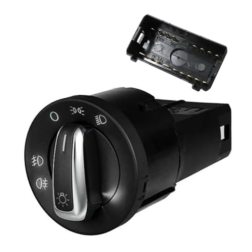 AGPTPYGZFW Auto-Scheinwerfer-Steuerschalter, passend for Volkswagen Passat B5 B6 Polo Touran Bora Passat CC, passend for VW Golf 4 MK5 Caddy Jetta, Nebelscheinwerferschalter(3BD941531) von AGPTPYGZFW