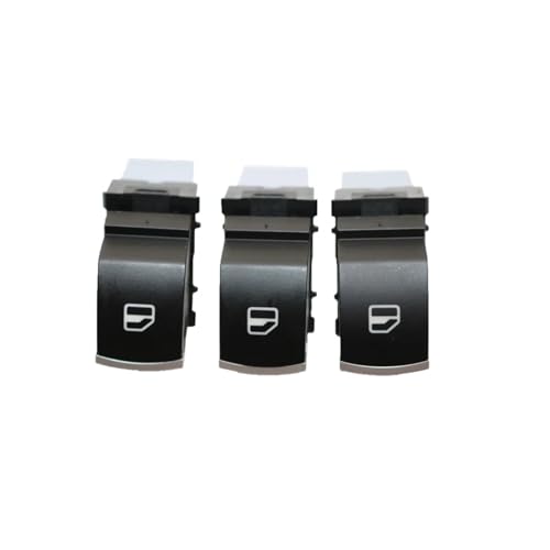 AGPTPYGZFW Chrom Auto Scheinwerfer Schalter Fit for VW Golf 5 6 Tiguan Passat B6 Jetta 6 GTI 5ND941431B 5ND959857 5ND959855 5ND959565(3PCS 5ND959855) von AGPTPYGZFW