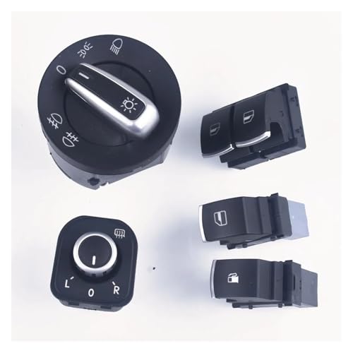 AGPTPYGZFW Fit for VW EOS Golf MK5 MK6 GTI Scirocco Polo Kaninchen 2 Tür Scheinwerfer Auto Rückspiegel Schalter(Blue) von AGPTPYGZFW