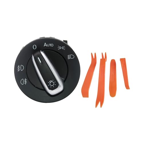 AGPTPYGZFW Passend for VW MK5 MK6 GTI B6 B7 CC Touran Caddy Tiguan Scheinwerferschalter oder Scheinwerferschalter mit Sensor 5ND941431B(Headlight Switch) von AGPTPYGZFW