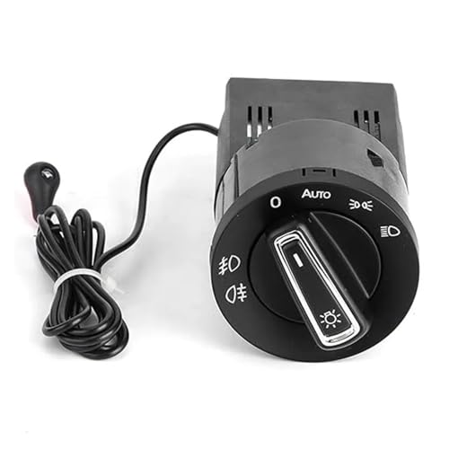 AGPTPYGZFW Scheinwerfer-Steuerschalter mit oder ohne Sensor, passend for VW Jetta Golf Passat B5, passend for Käfer T5 Polo Bora Sharan Lupo 3BD941531(with Sensor) von AGPTPYGZFW