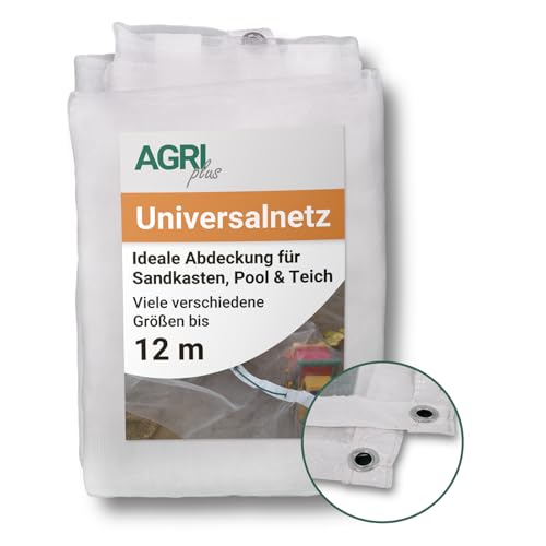 AGRI plus Universalnetz für Sandkasten, Pool & Teich | 2,5 x 3,5 m | Verschiedene Maße | Netz engmaschig 0,8 x 0,8 mm I Abdecknetz mit Ösen I Schutznetz UV-beständig & wasserdurchlässig von AGRI plus