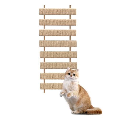 50,8 cm multifunktionale Katzenleiter & Brücke – DIY Katzenklettergerüst mit Sisalseil für Indoor/Outdoor Katzen, Papageien und kleine Haustiere (Holz, 50,8 cm) von AGRICUE
