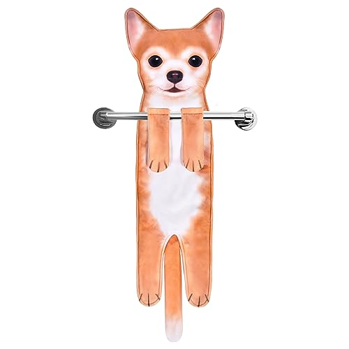 AGRIMONY Lustige Hunde Handtücher - Kawaii Deko für Küche Badezimmer - Personalisiertes Geschenk Gadgets Einweihungs Frauen Männer Mama Papa Hundebesitzer Paare - JiWawa von AGRIMONY
