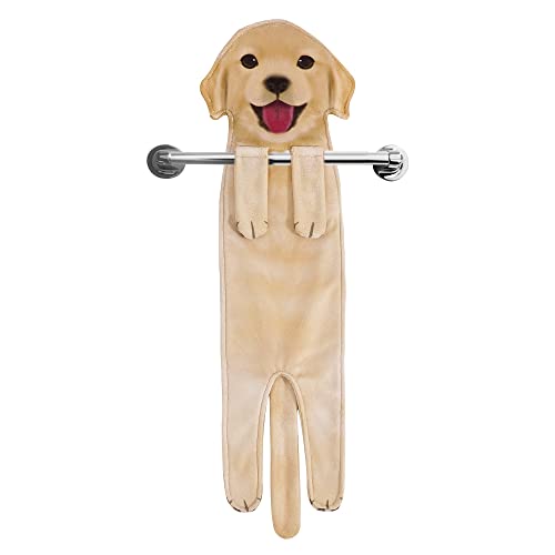 AGRIMONY Lustige Hunde Handtücher - Kawaii Deko für Küche Badezimmer - Personalisiertes Gadgets Einweihungs Ostern Frauen Männer Mama Papa Hundebesitzer Paare - Golden Retriever von AGRIMONY