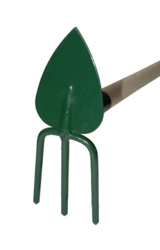 AGROHIT Hacke Dopellhacke Gartenhacke Grubber Kralle Harke Herz mit Stiel 80 cm von AGROHIT